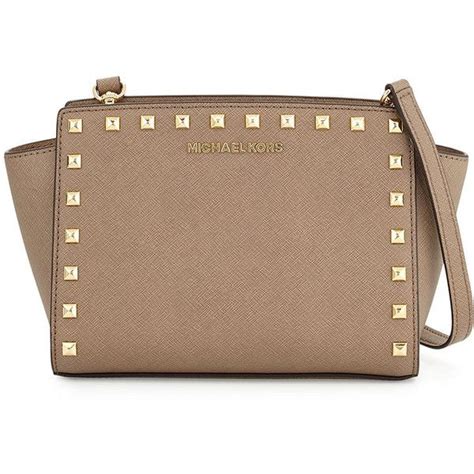 michael kors selma studded saffiano messenger bag|Selma Medium Saffiano Leather Crossbody .